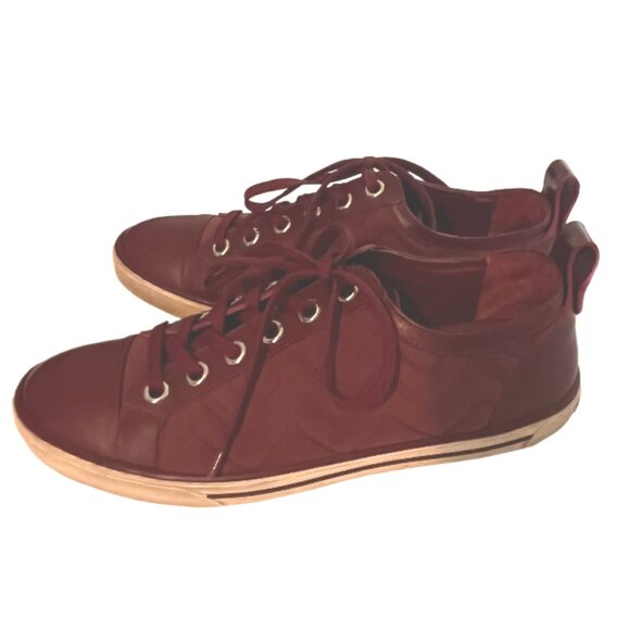 Louis Vuitton Burgundy Quilted Frontrow Trainers UK Size 5.5 (US 6.5) Womens 8.5 - Picture 1 of 16